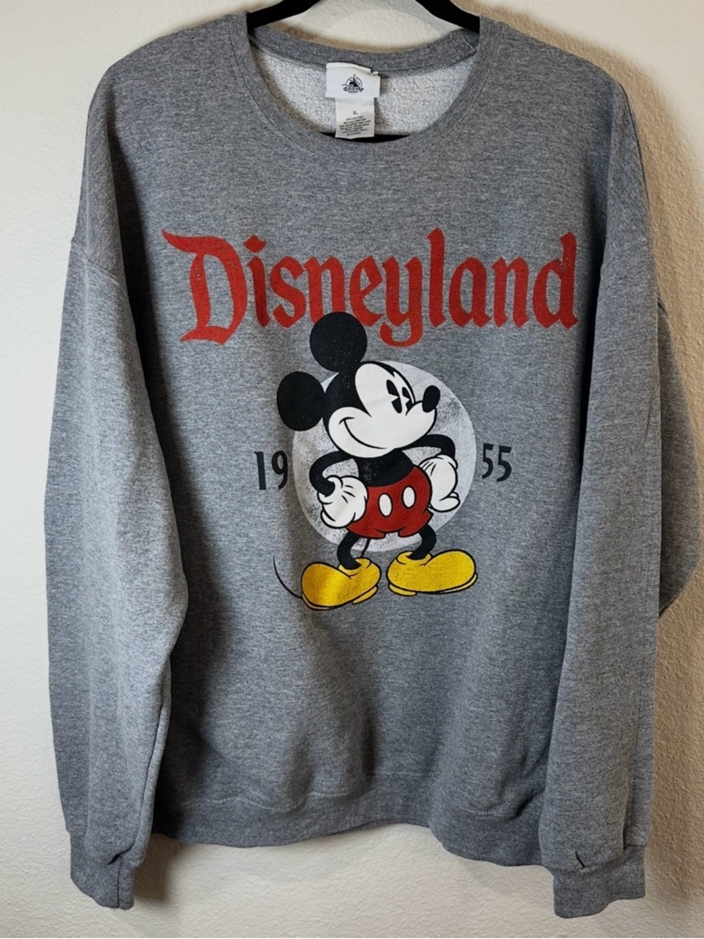 Vintage Disneyland crewneck sweatshirt gray with Mickey‎ Mouse XL